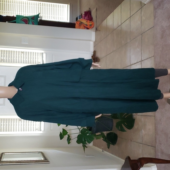 London Fog L green luxe all season trench coat removable lining - Picture 6 of 17